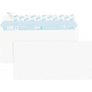 Paquet de 70 enveloppes blanches 110x220mm 80g bande siliconée