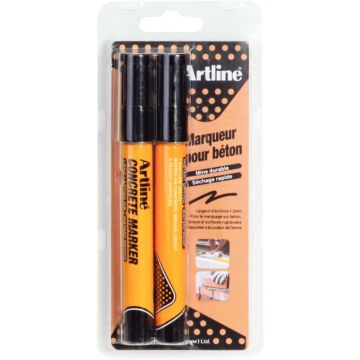 Blister 2 marqueurs béton noirs