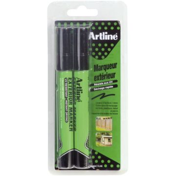 Blister 2 marqueurs extérieur noirs