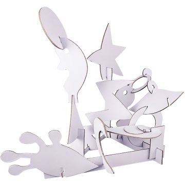 Lot de 5 sculptures carton Swing