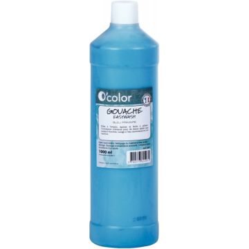 Flacon 1 L de gouache liquide économique O'COLOR coloris cyan