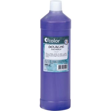 Flacon 1 L de gouache liquide économique O'COLOR coloris violet