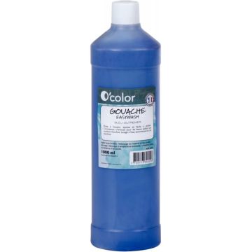 Flacon 1 L de gouache liquide économique O'COLOR coloris bleu foncé