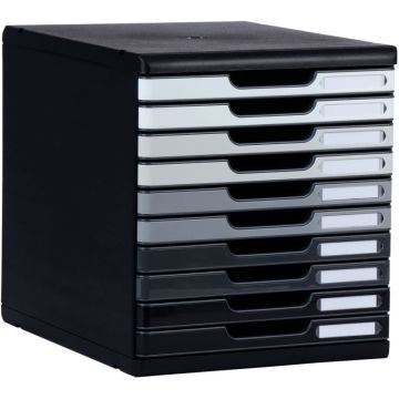 Module 10 tiroirs MODULO noir/gris