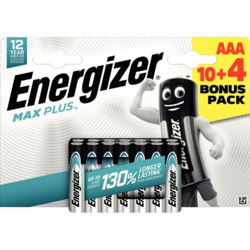 Blister 10+4 piles 1,5V Max Plus AAA