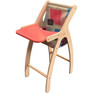 Chaise haute en bois pour poupée