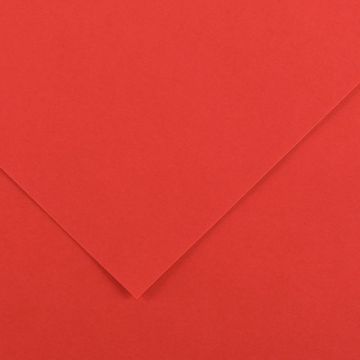 Paquet de 10 feuilles Colorline 50x65 cm 150 g rouge