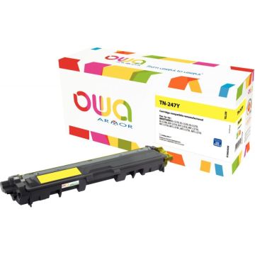 Toner compatible Brother TN247Y jaune haute capacité