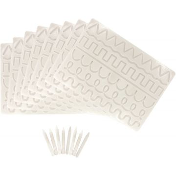 Lot de 8 plateaux pistes graphiques + 8 stylets