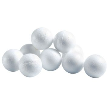 Lot de 10 boules en styropor, diamètre 3,5 cm