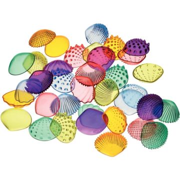 Baril de 72 coquillages translucides 4cm