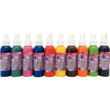 Lot de 10 vaporisateurs 75ml de peinture textile