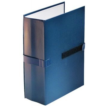 Chemise extensible en balacron avec velcro et rabat, bleu foncé