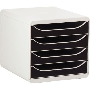 Module 4 tiroirs BIGBOX gris/noir