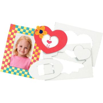 Lot de 24 cadres photo en carton 18x13 cm avec décorations