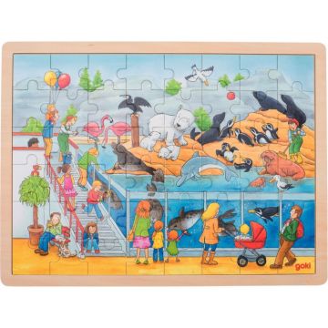 Lot de 4 puzzles à cadre en bois 48 pièces, thèmes divers