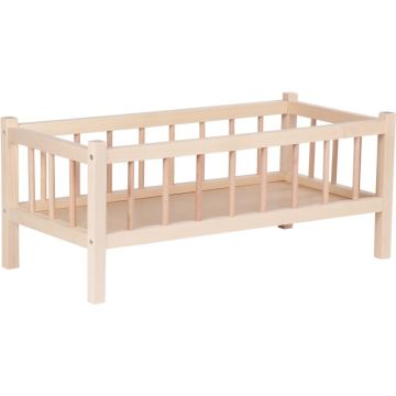 Lit à barreaux en bois pour poupée