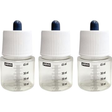 Lot de 3 Flacons vides 45ml pour encres