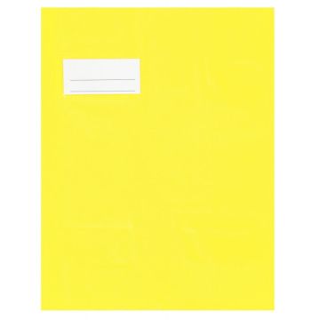 Paquet de 10 protèges-cahier épaisseur 21/100ème 17x22 cm PVC coloris jaune