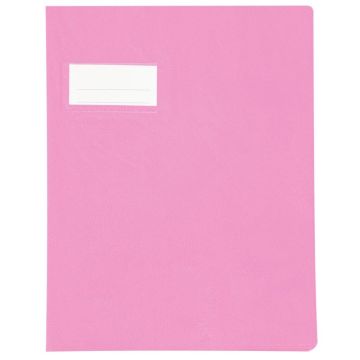 Paquet de 10 protèges-cahier épaisseur 21/100ème 17x22 cm PVC coloris rose