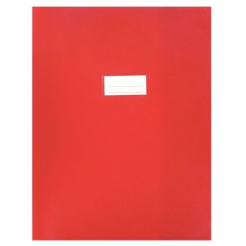 Paquet de 10 protèges-cahier épaisseur 21/100ème 24x32cm PVC coloris rouge