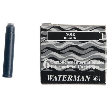 Étui de 6 mini cartouches Waterman noires