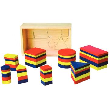 Coffret 48 formes géométriques en bois