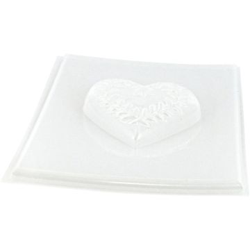 Lot de 3 moules pour savon forme coeur