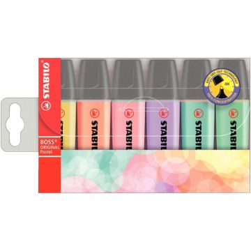Pochette de 6 surligneurs Boss pastels assortis