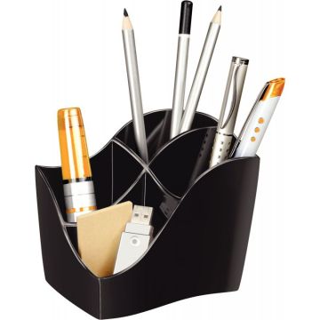 Multipot à crayons 4 compartiments noir