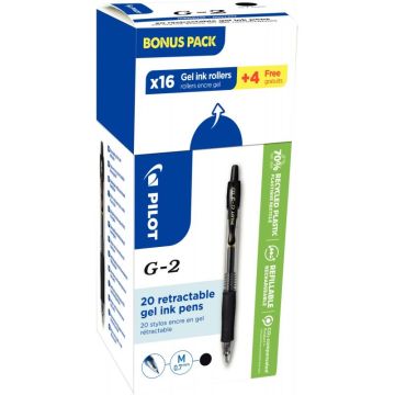 Pack de 20 rollers G2 noirs dont 4 gratuits