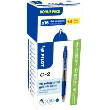 Pack de 20 rollers G2 bleus dont 4 gratuits