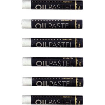 Boîte de 6 pastels huile argent 11mm