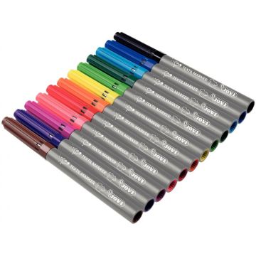 Pochette de 12 feutres textile