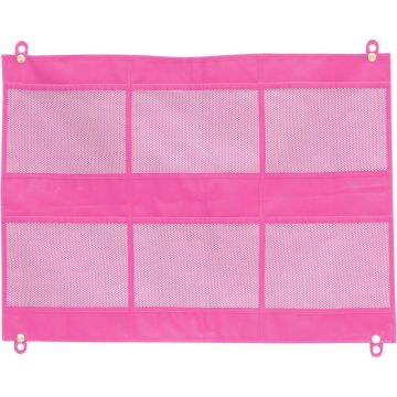 Rangement mural 6 pochettes fuchsia