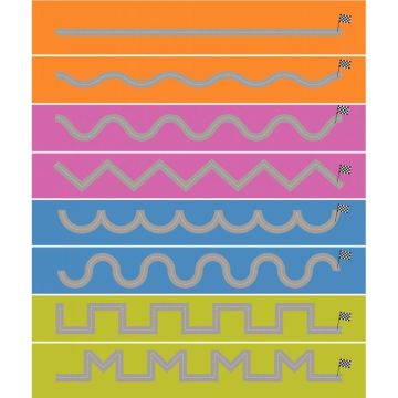 Set de 8 pistes graphiques 100x15cm n°1