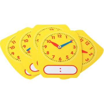 Sachet de 5 horloges effaçables à sec 16x12cm