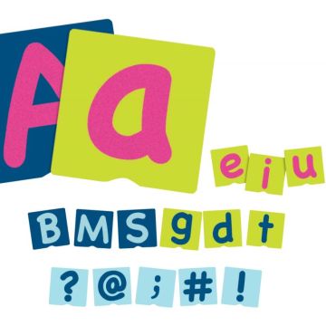 Set de 34 cartes tactiles les lettres