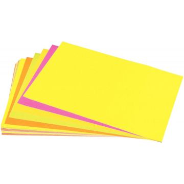 Paquet de 25 feuilles affiche 90g 40x60cm fluo assortis
