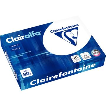 Ramette de 500 feuilles format A4 80g blanc CLAIRALFA