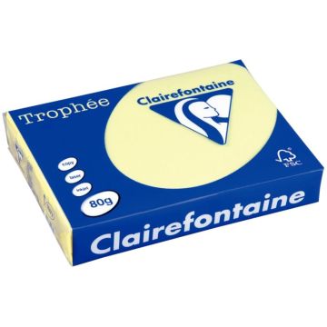 Ramette de 500 feuilles format A4 80g canari CLAIREFONTAINE
