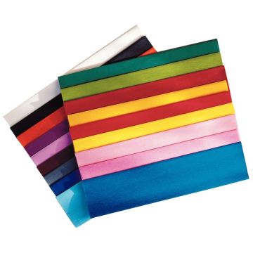 Paquet de 10 feuilles crépon ordinaire 200x50 cm  vert foncé