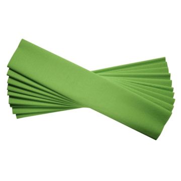 Paquet de 10 feuilles crépon ordinaire 200x50 cm  vert clair