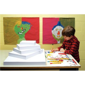 Paquet de 25 feuilles à dessin 90g 50x65cm blanc