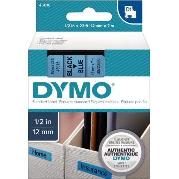 Recharge DYMO D1 12 mm x 7 m noir et bleu