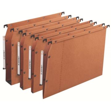 Paquet de 25 dossiers suspendus ULTIMATE en kraft 240g pour armoire, dos 50 mm, orange