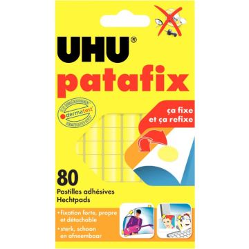 Blister de 80 pastilles adhésives Patafix jaunes
