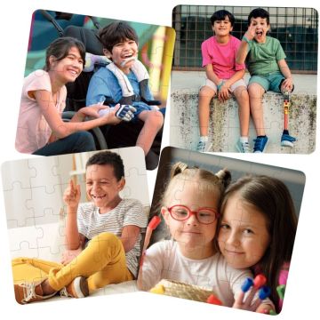 Lot de 4 puzzles en plastique souple 25 pièces, l'inclusion