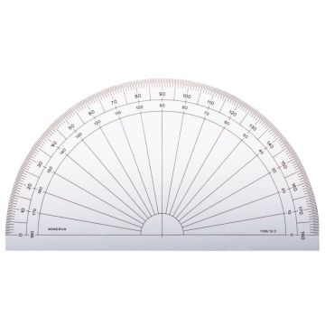 Rapporteur 1/2 cercle 180° 15cm