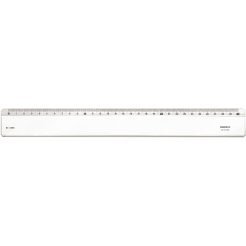 Règle 30cm 1 biseau tansparent